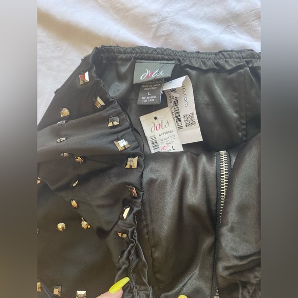 Dots Pleather Studded Halter Top Size Large NWT - Picture 3 of 3